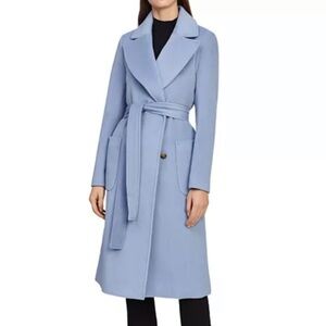 Reiss blue wool pea coat size 6